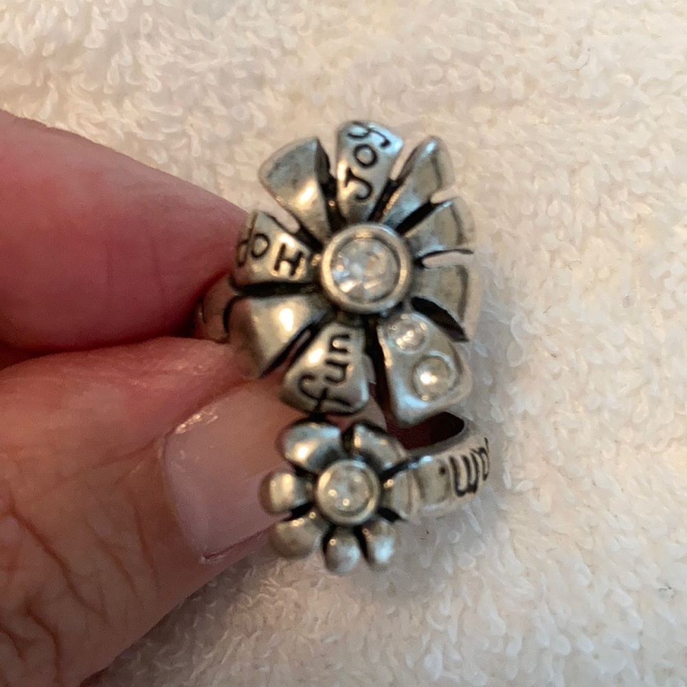 Silver Flower Ring - image 1